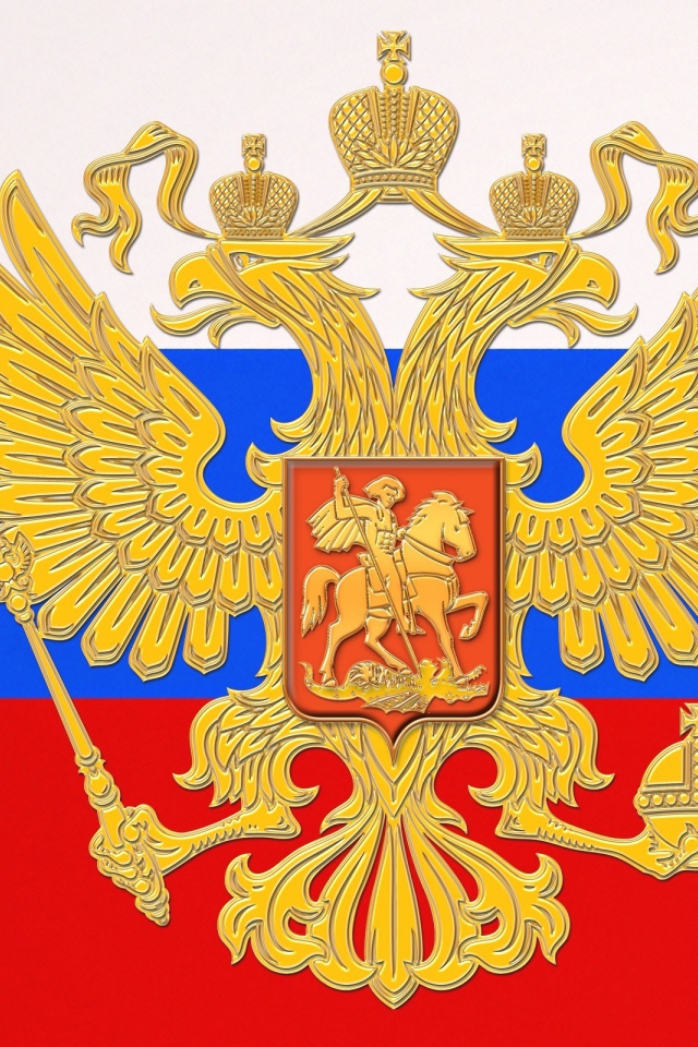 Flag and National Emblem of Russia