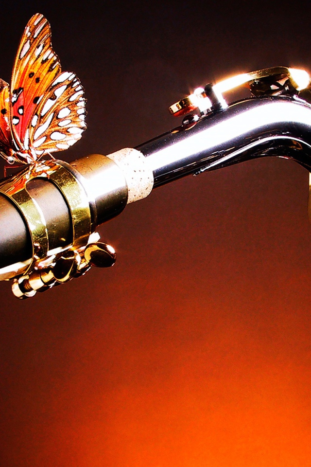 Саксофон и бабочка