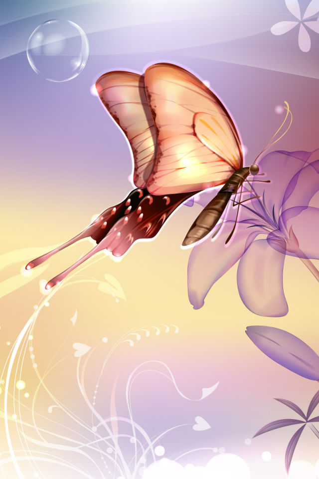 Бабочка на цветке