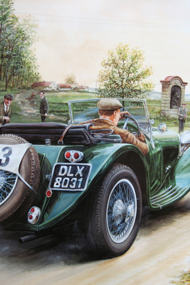 Зеленый классический авто