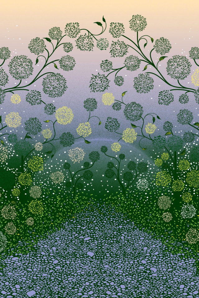 В зеленом саду