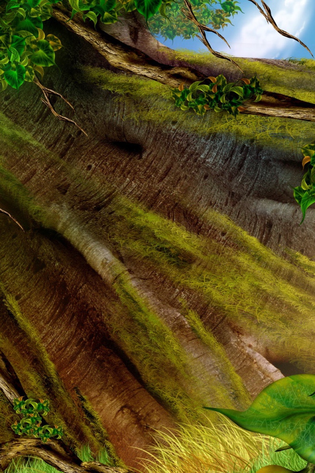 Кузнечик под деревом