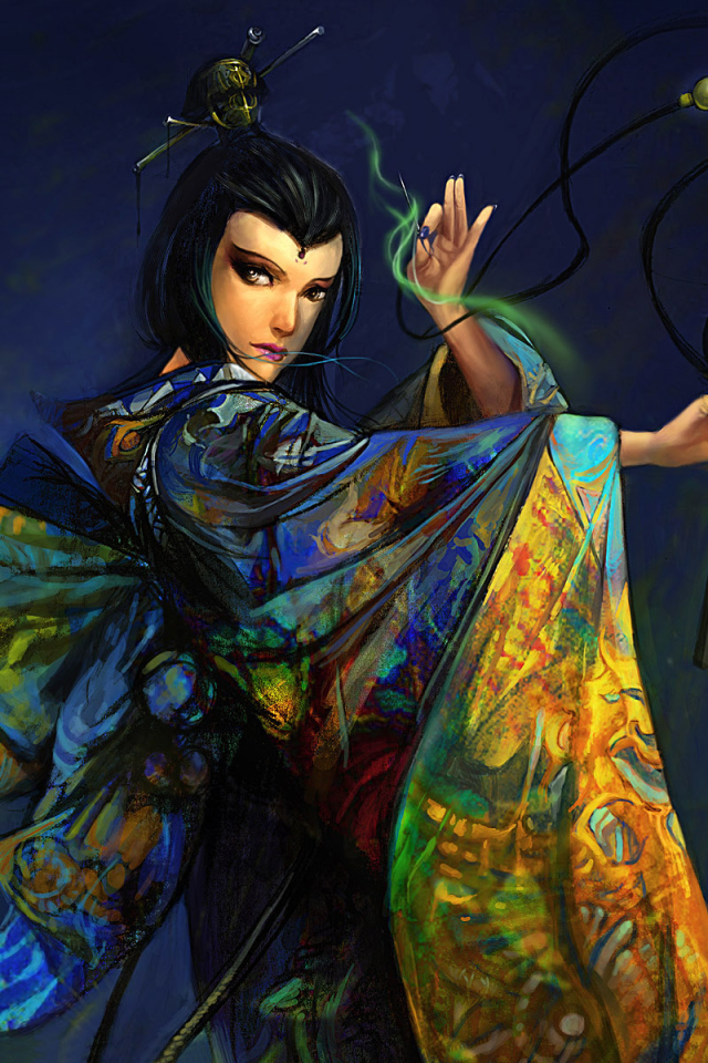 Девушка с веером