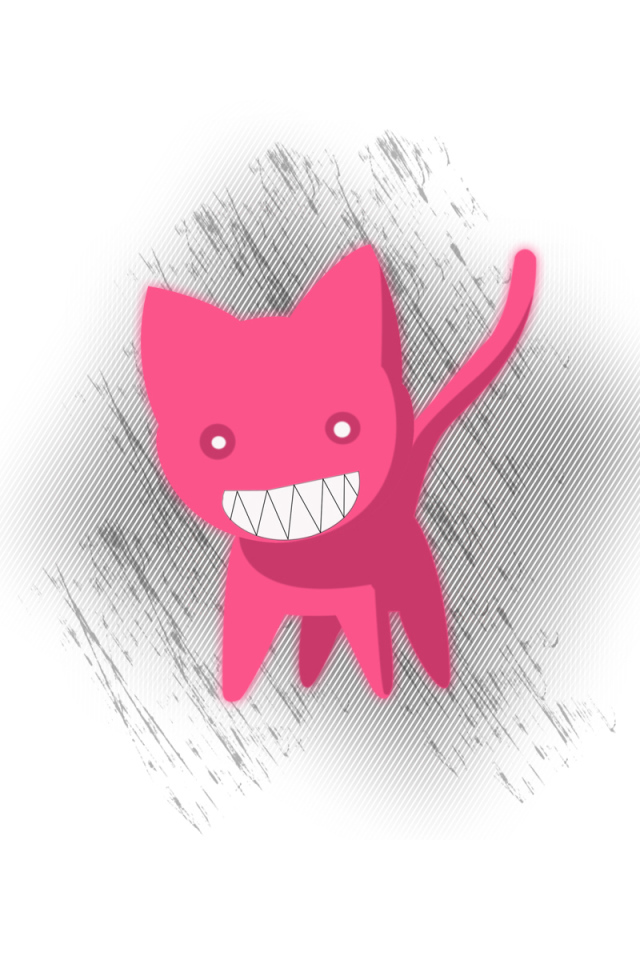 Розовая кошка