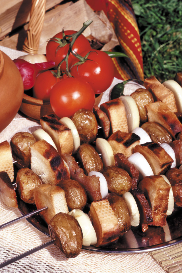 Барбекю мясо хлеб