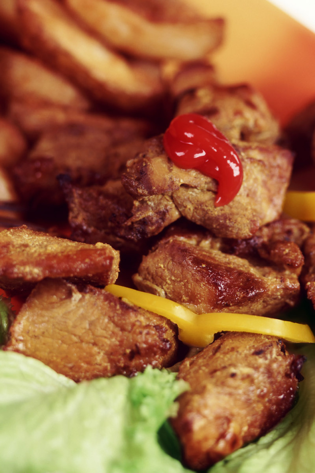 Хрустящие кусочки мяса