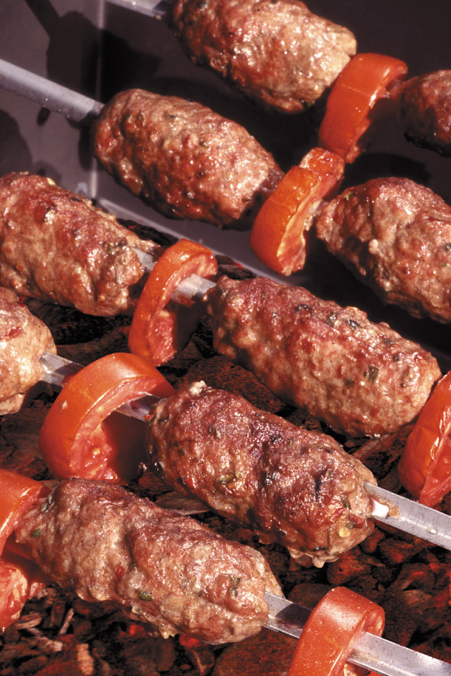 Шашлык с помидорами