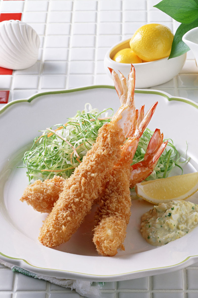 Жаренные креветки