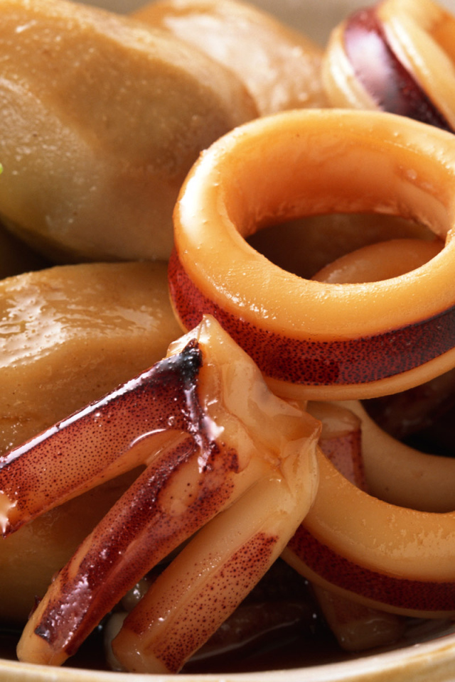 Кальмар с картошкой