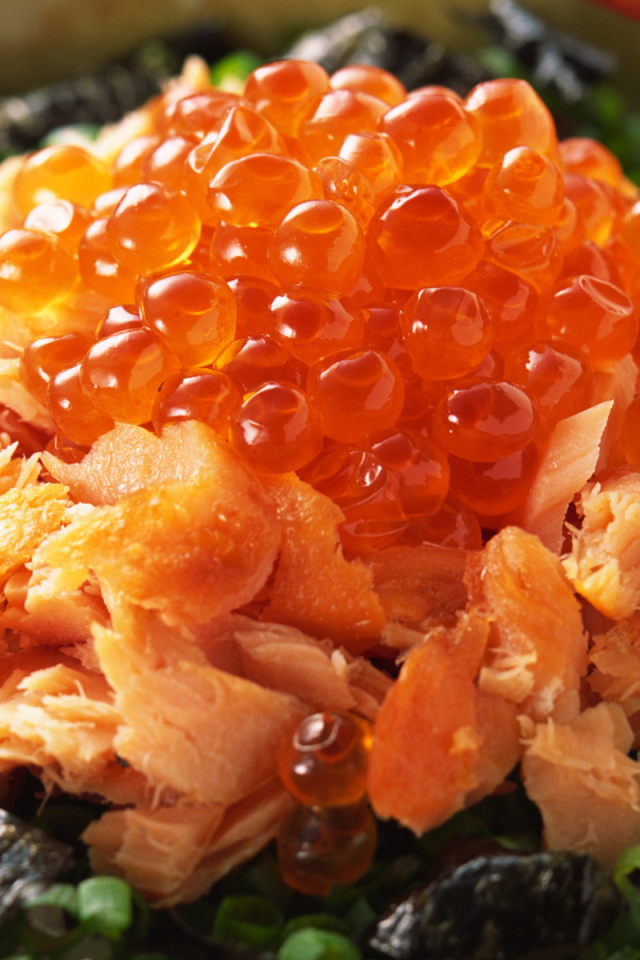 Красная икра с луком