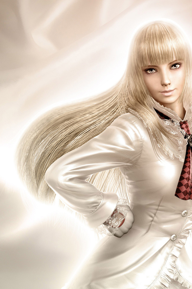 Блондинка в белом