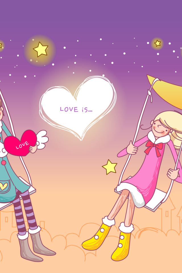 Он и она в День Святого Валентина