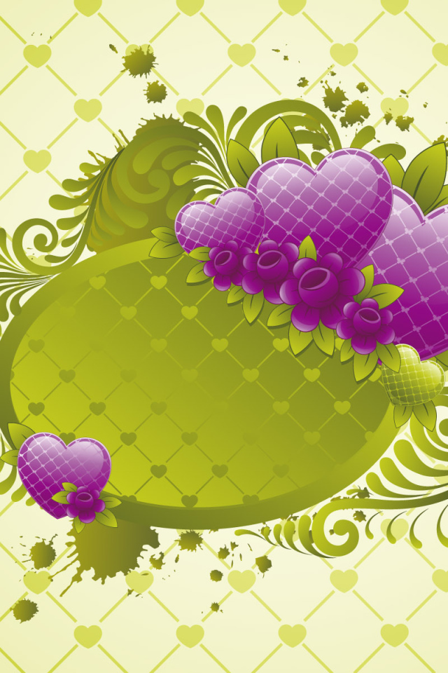 Сердечки в клетку