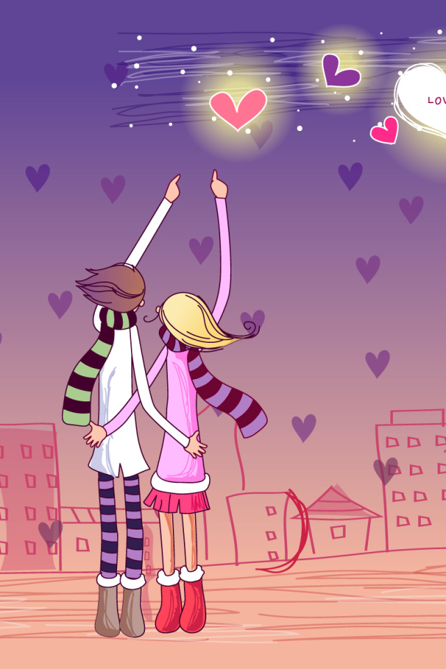 Влюбленная парочка в День Святого Валентина