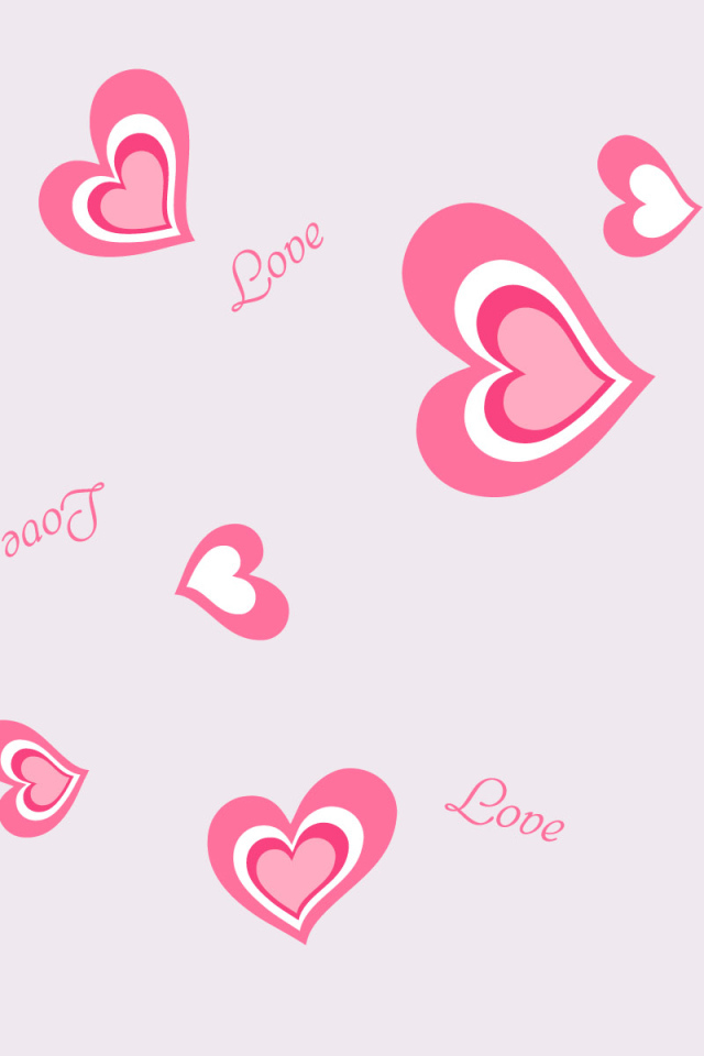 Любовь и розовые сердечки
