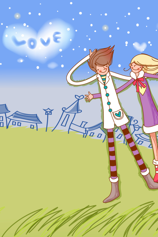 Влюбленные люди в День Святого Валентина