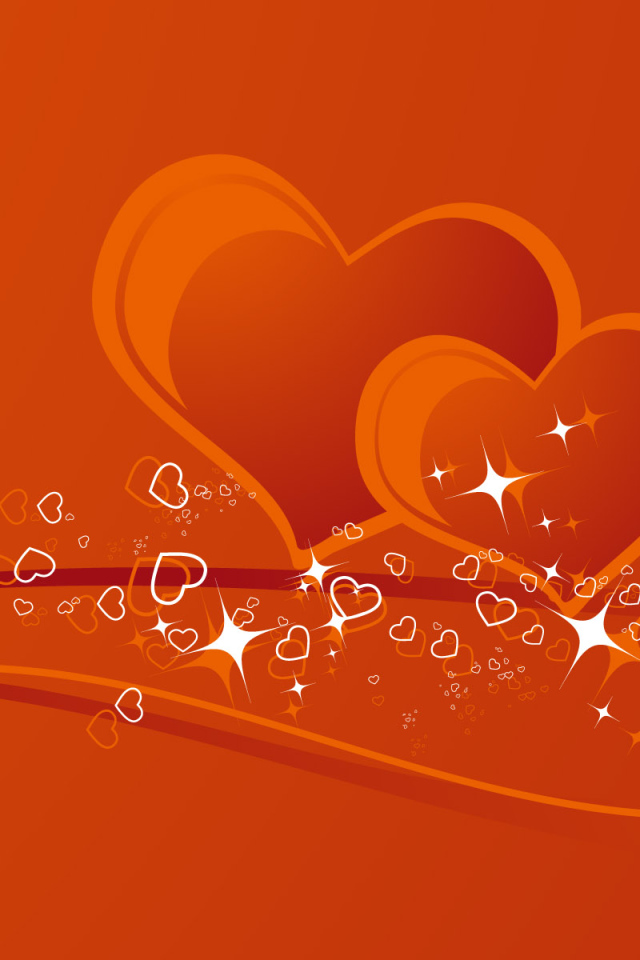 Оранжевые сердца