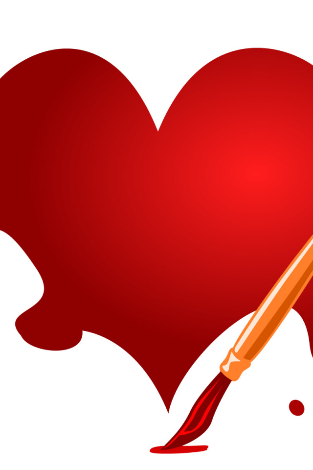 Нарисованное сердечко
