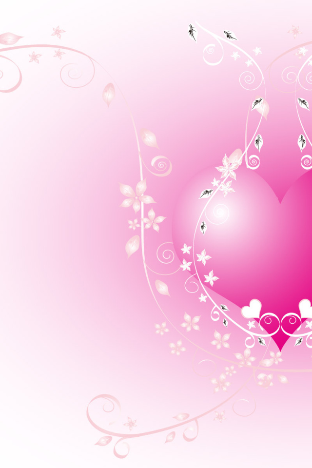 Розовое сердечко на День Влюбленных