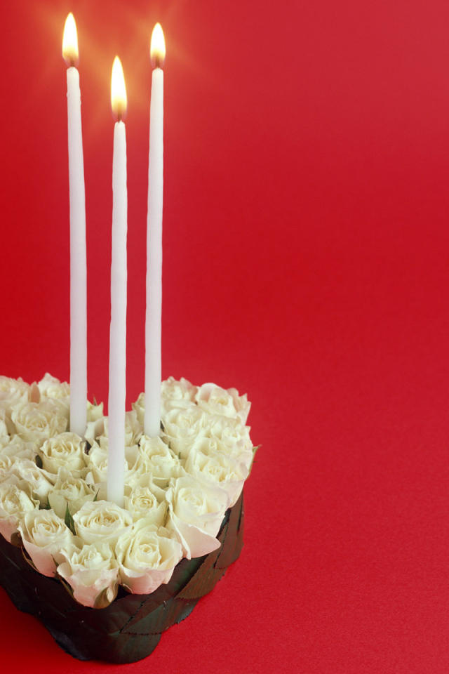 Белые розы в День Святого Валентина