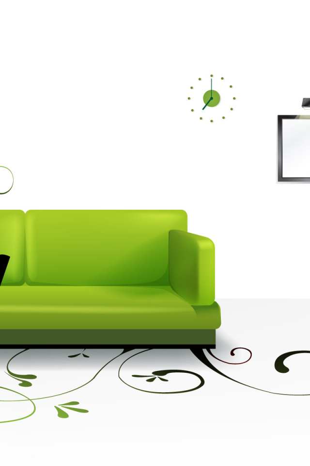 Зеленый диван