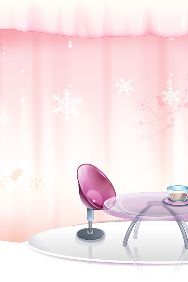 Розовая занавеска