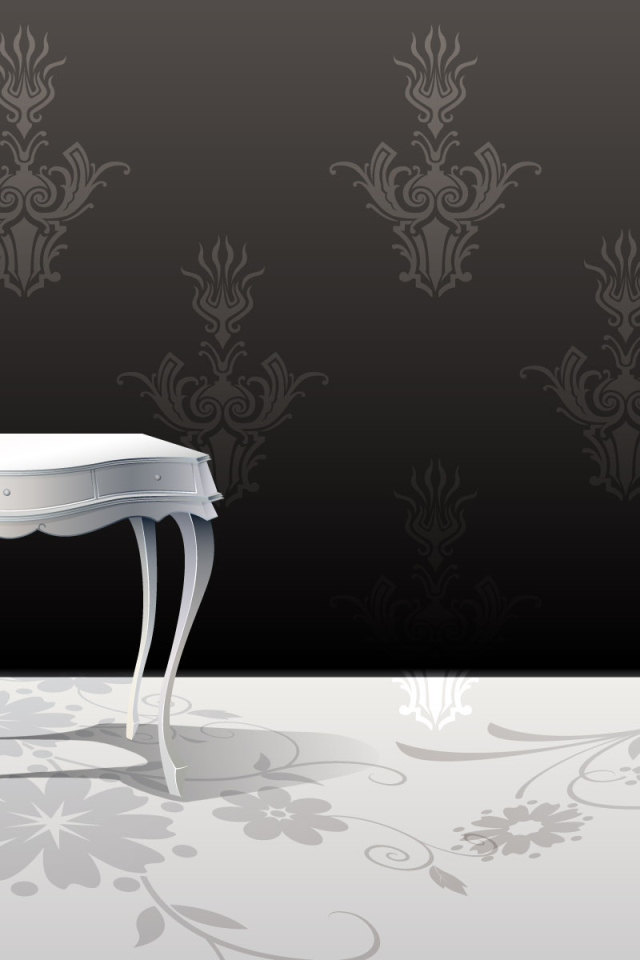 Белый столик