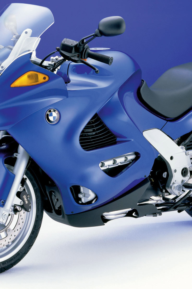 Синий мотоцикл БМВ