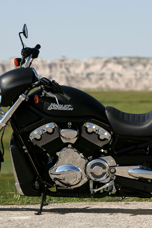 Harley Davidson черный мотоцикл