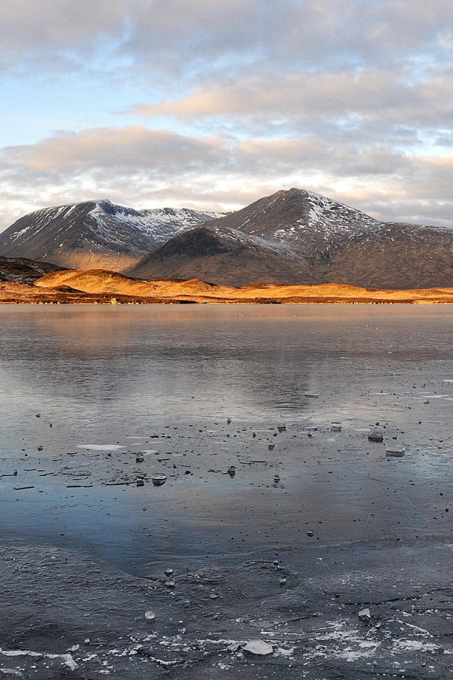Замерзшее горное озеро