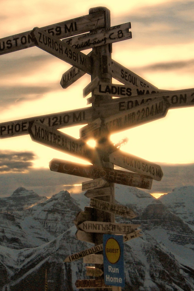 Указатель в горах