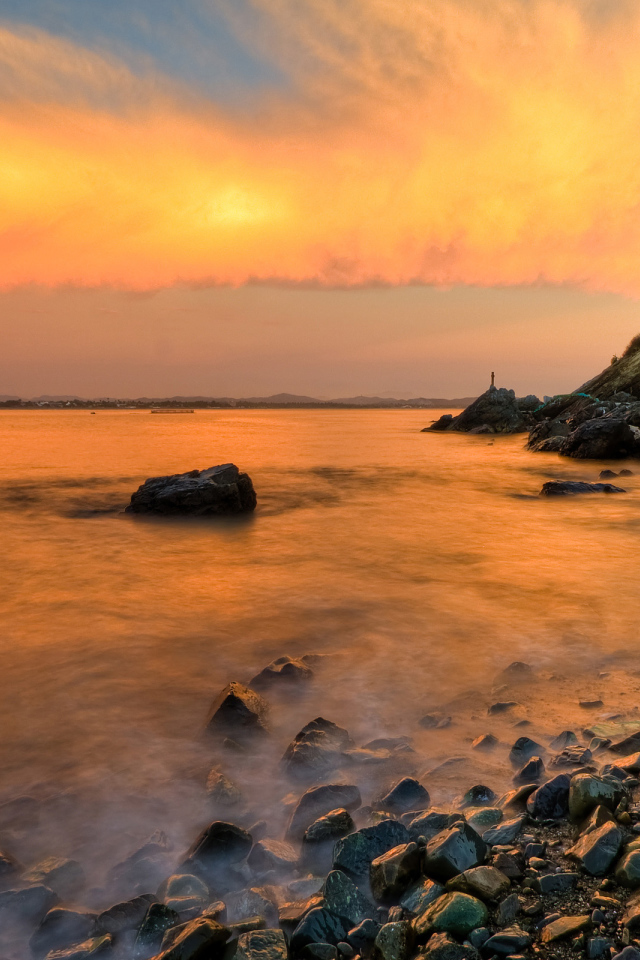 Туманная пелена в бухте Sanpatricio