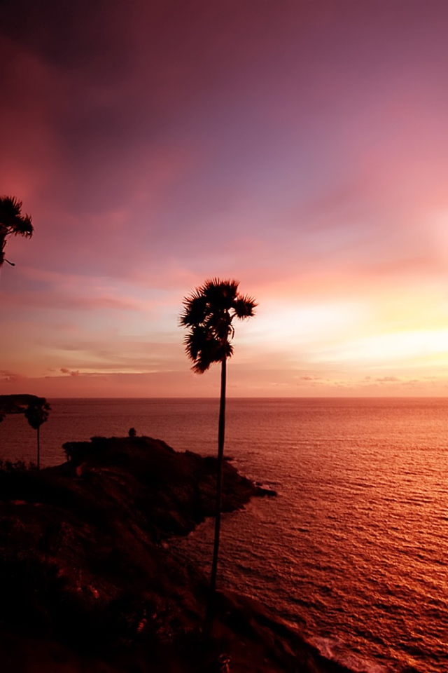 Красивый закат на горизонте