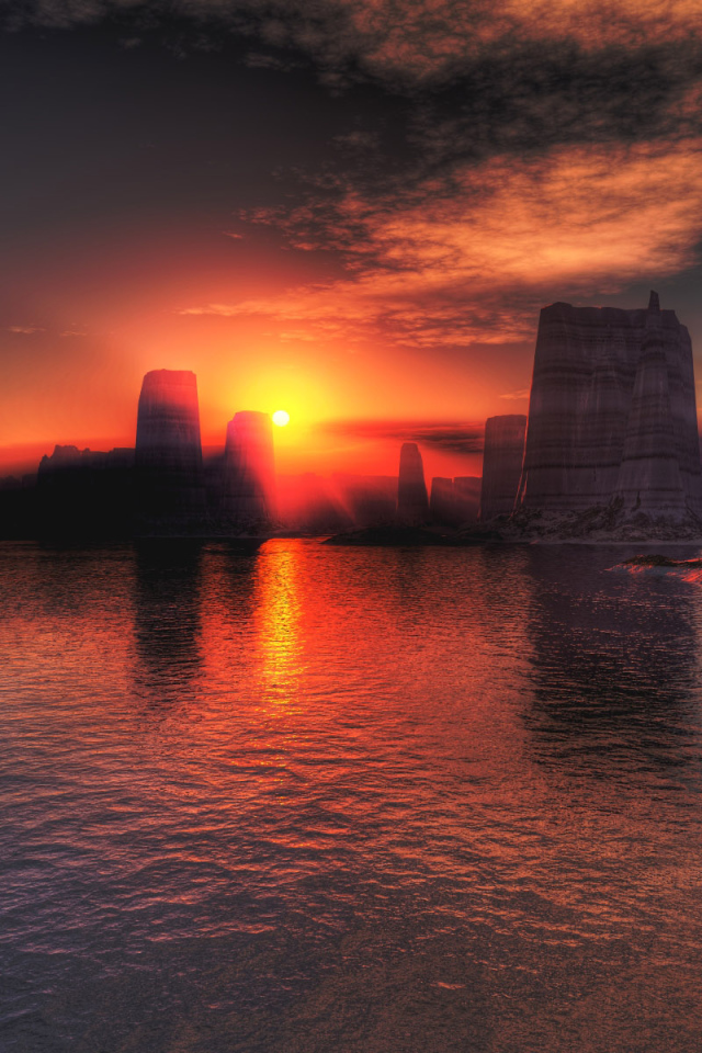 Закат в каньоне