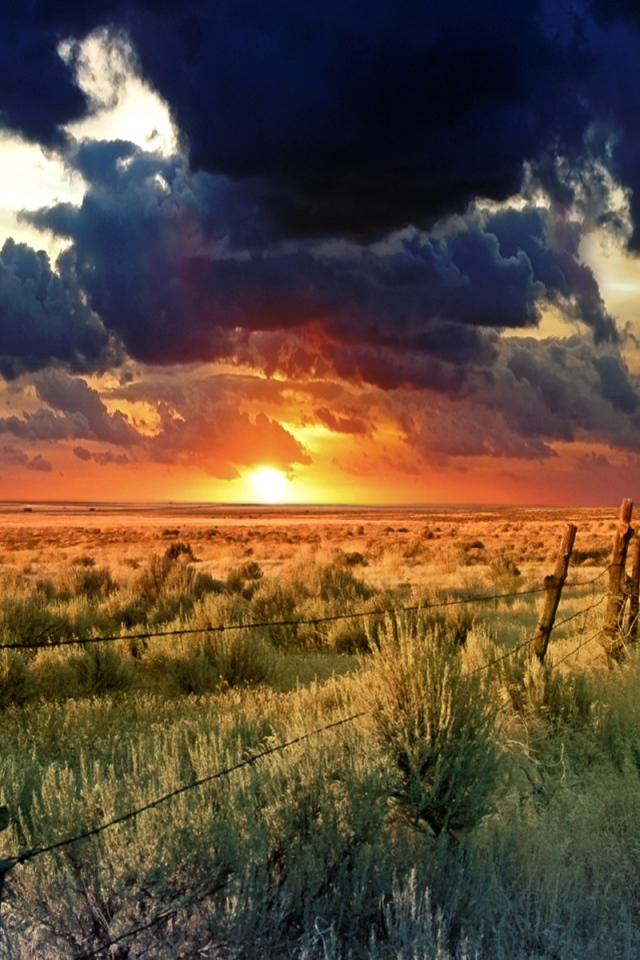 красивый закат на горизонте