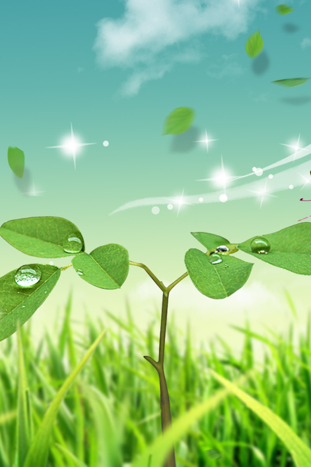 Росток и бабочка