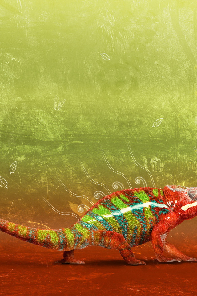 Разноцветный ящер