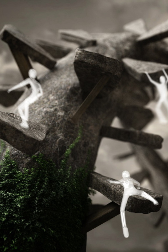 Белые человечки дереволазы