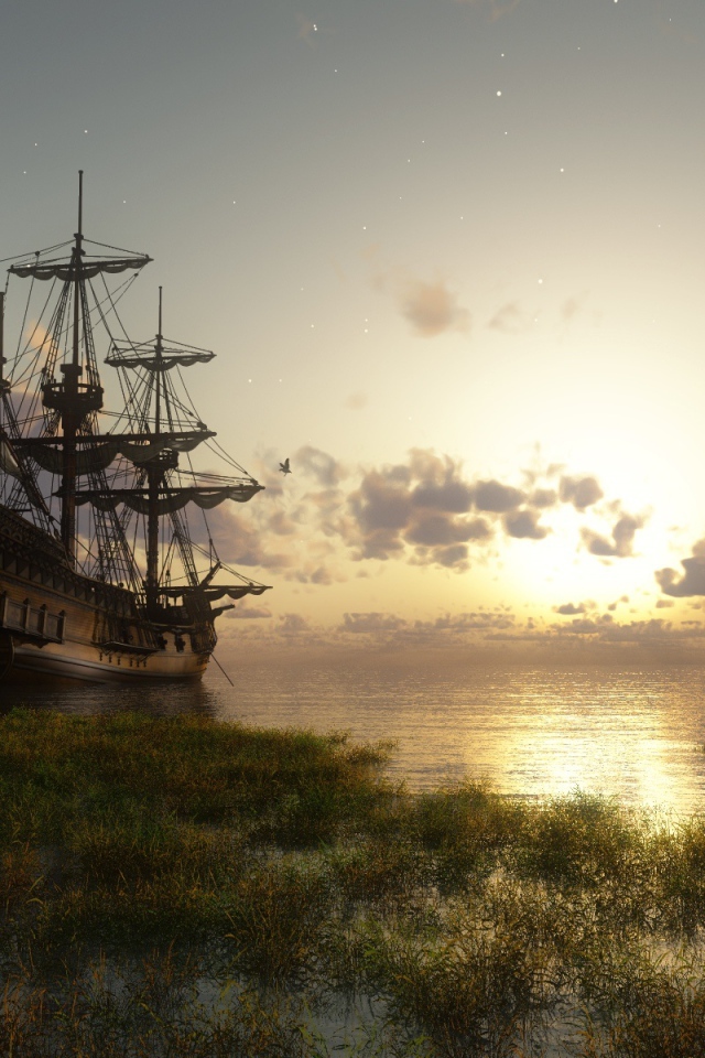 Красивый корабль