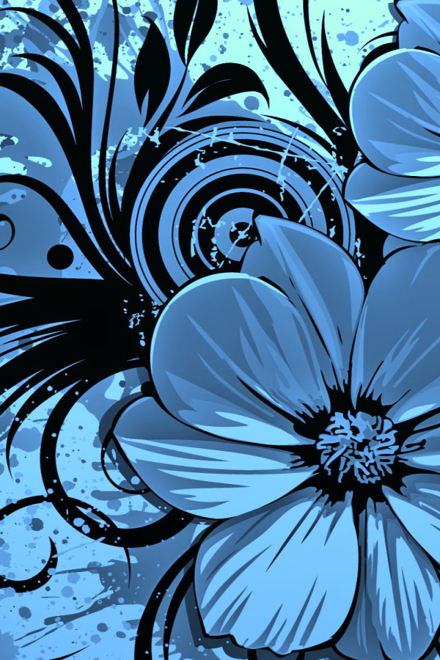 Синие цветы