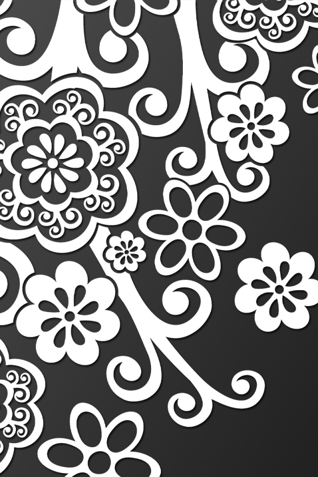 Белый узор на черном
