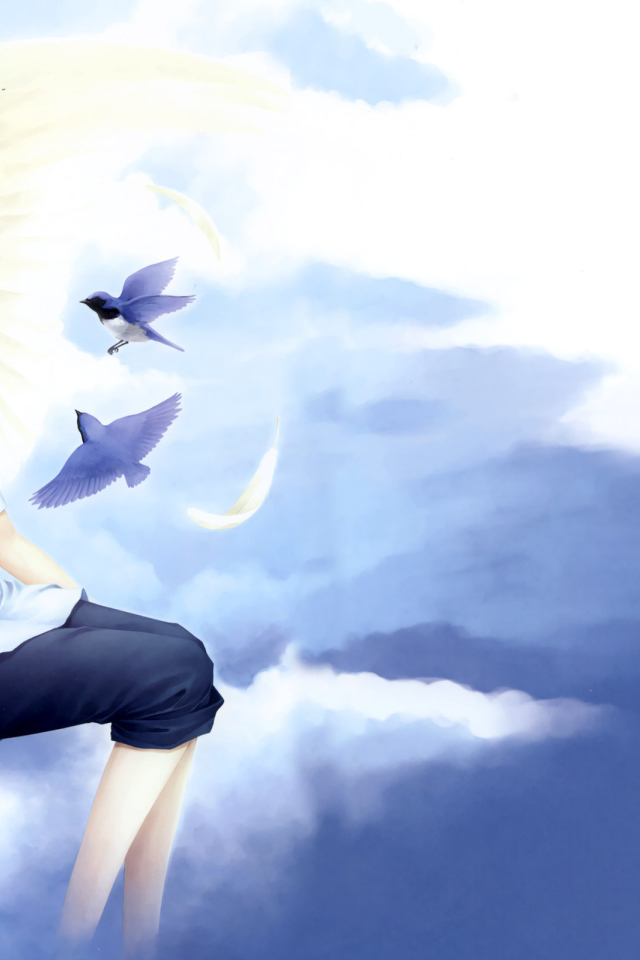 Девушка с птичками