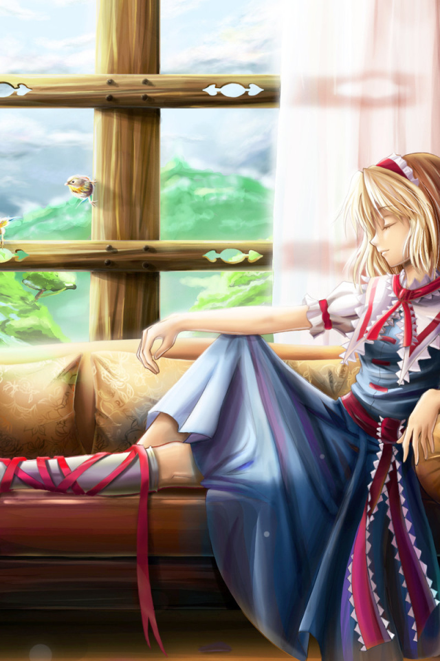 Отдыхая на диванчике