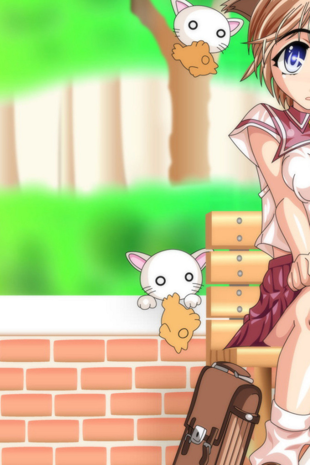 Девчонка и кошечки