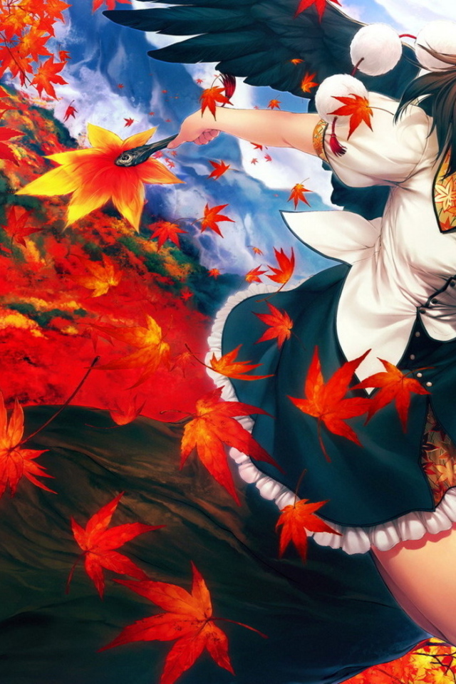 С камерой и черными крыльями