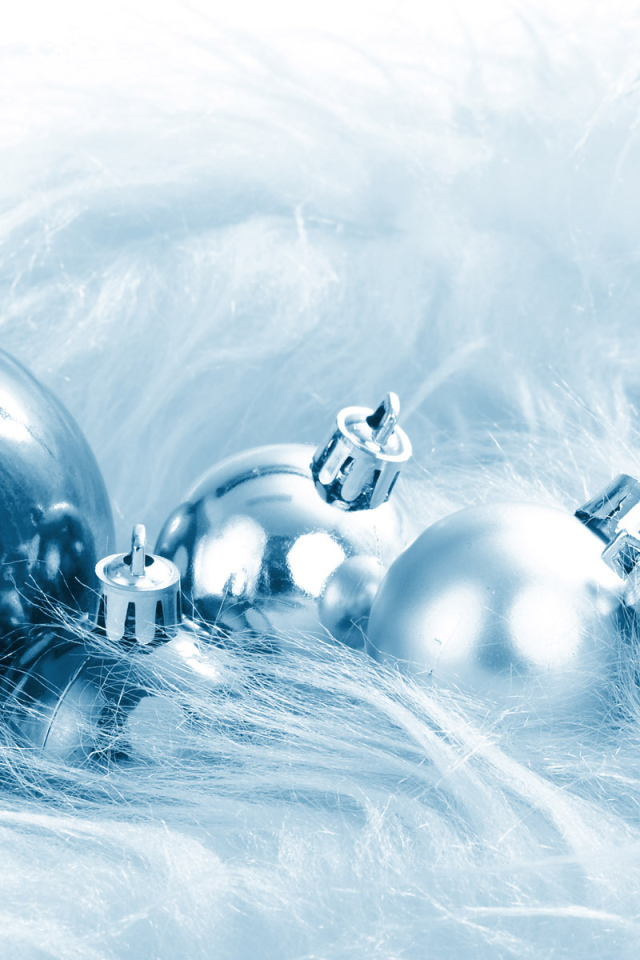 Голубые шарики на елку Новый Год 2011