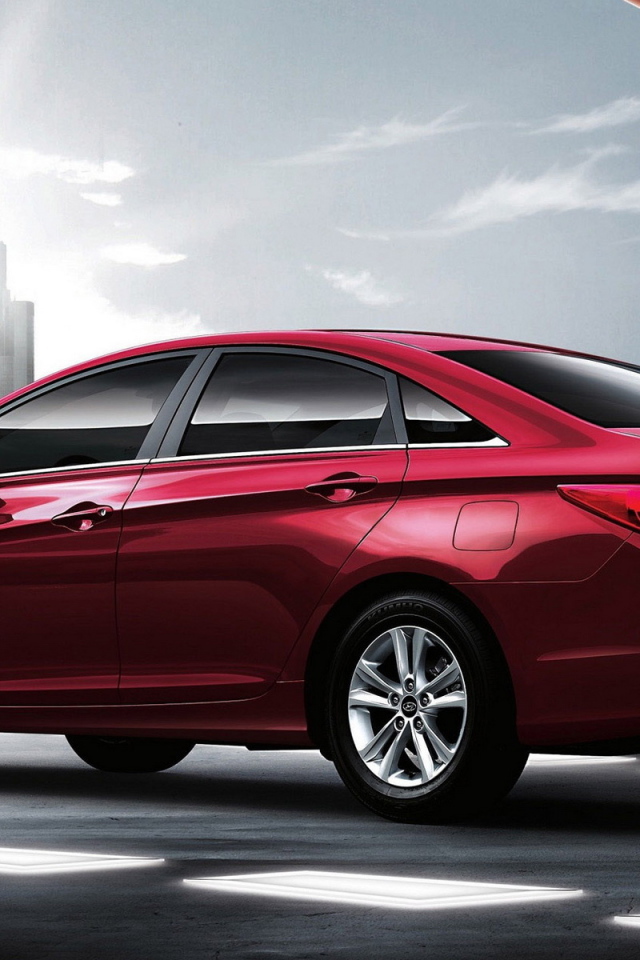 красный Хендай Соната 6 серии