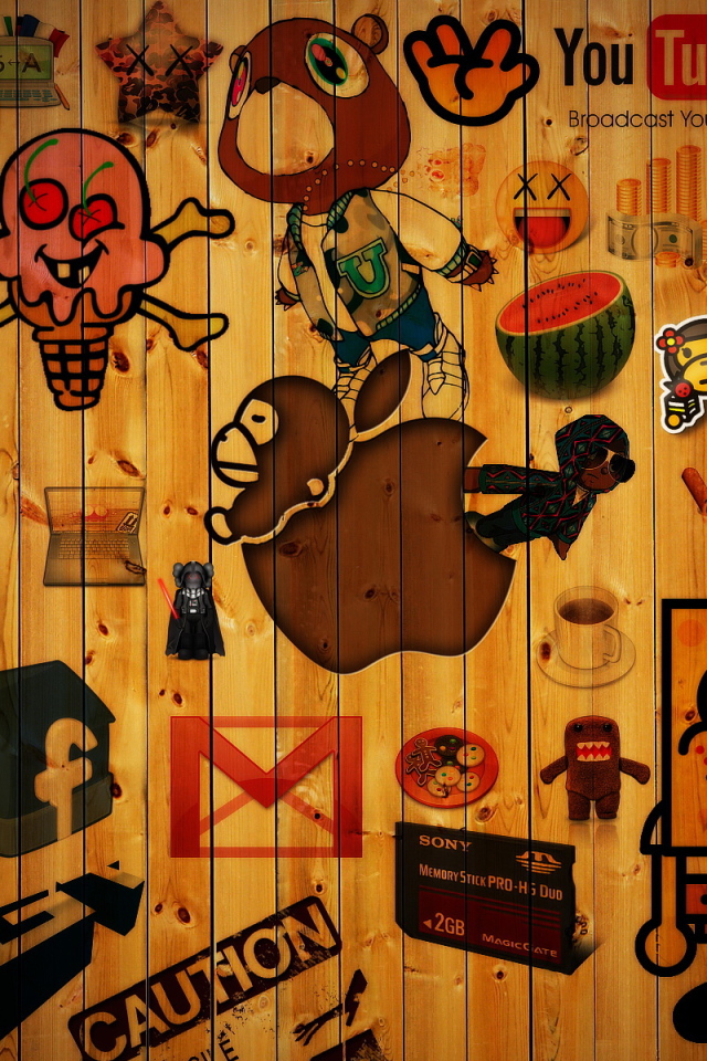 Стена значков и логотипов