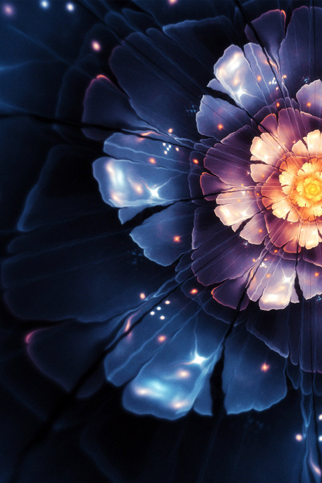 Красивый синий цветок