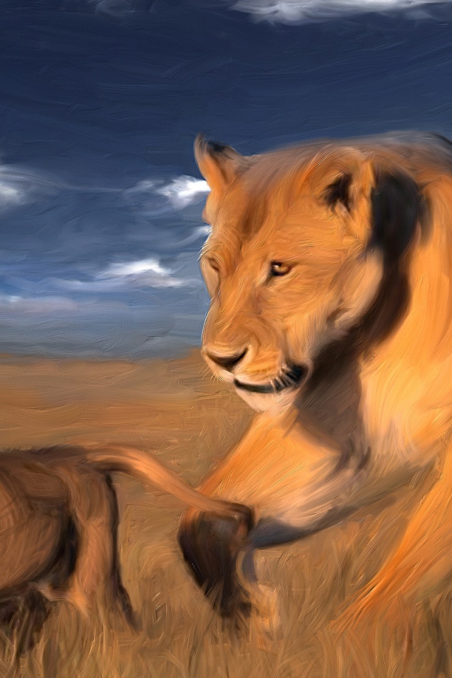 Львицы в саванне